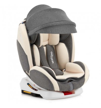 Автокрісло дитяче з поворотом на 360° Sesttino Octagon IsoFix cream grey, 0-36 кг