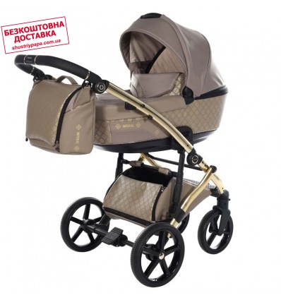 Детская коляска 2 в 1 Tako Laret Imperial new 12 beige & gold