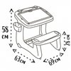 Парта з дошкою Smoby 420107 Школярик з аксесуарами м'ятна