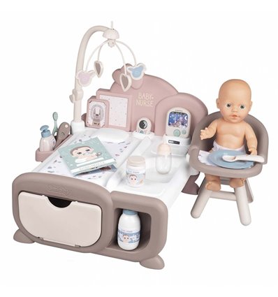 Большой игровой центр Smoby Baby Nurse 220379 Розовая пудра Комната малыша