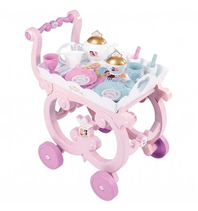 Візок Smoby 312502 Disney Princess зі знімною тацею та сервізом