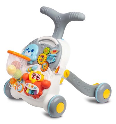 Ходунки-каталка ігровий розвиваючий столик 2 в 1 Caretero Spark Grey