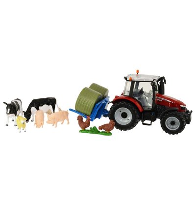 Набор Britains Модель трактора Massey Ferguson 5612 с вилами и фигурками 1:32 (43205)