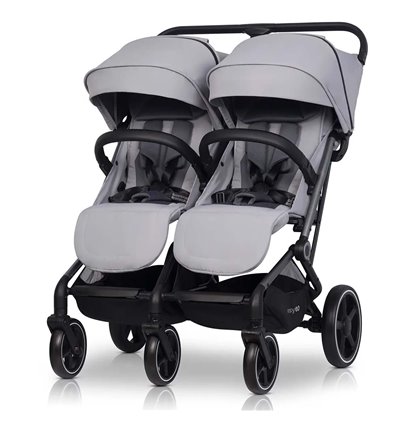 Коляска для двойни Euro-Cart Echo 2024 grey