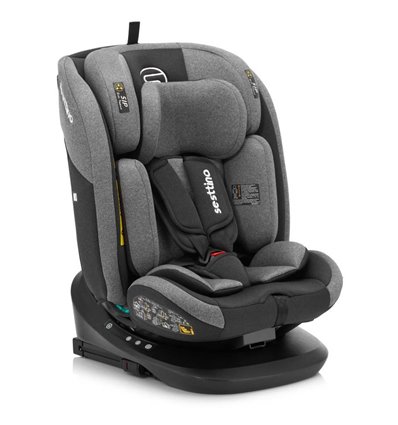 Автокресло детское с поворотом на 360° Sesttino Octagon Pro i-Size 100-150см, IsoFix grey, (0-36 кг)