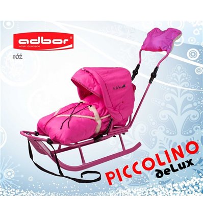 Санки Adbor Piccolino Delux розовые