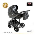 Детская коляска 3 в 1 Adbor Ottis Black Ob-03