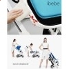 Детская коляска 2 в 1 ibebe i-stop серая