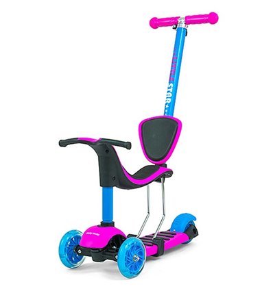 Самокат триколісний Milly Mally Scooter Little Star Pink-Blue