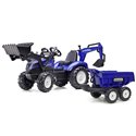 Трактор педальний з причіпом і 2 ковшами Falk 3090W New Holland