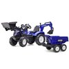 Трактор педальний з причіпом і 2 ковшами Falk 3090W New Holland