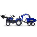 Трактор педальный с прицепом и 2 ковшами Falk 3090W New Holland