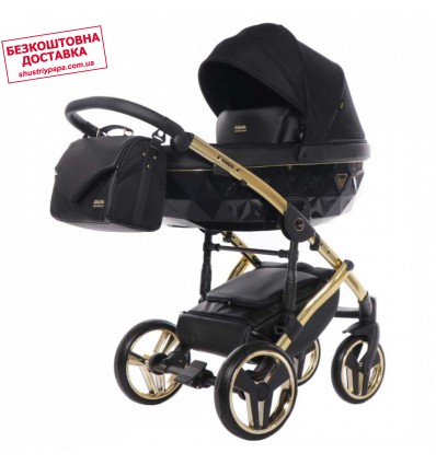 Детская коляска 2 в 1 Junama Saphire Eco 03 Black-Gold