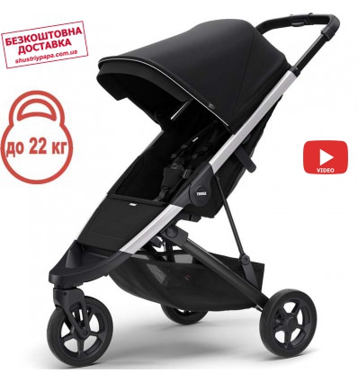 Детская прогулочная коляска Thule Spring Aluminium / Midnight Black