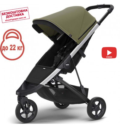 Детская прогулочная коляска Thule Spring Aluminium / Olive