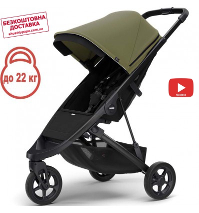 Детская прогулочная коляска Thule Spring Black / Olive