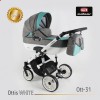 Детская коляска 3 в 1 Adbor Ottis White Ott-31