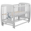 Детская кровать Babyroom Жирафик маятник с откидным боком DJMO-02 бук серый