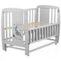 Детская кровать Babyroom Жирафик маятник с откидным боком DJMO-02 бук серый