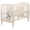 Детская кровать Babyroom Жирафик с откидным боком и колесами DJO-01 бук слоновая кость