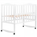 Детская кровать Babyroom Зайчонок с откидным боком и колесами ZL101 бук белый