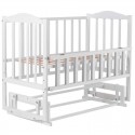 Детская кровать Babyroom Зайчонок с маятником и откидным боком ZL201 белый