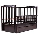 Детская кроватка Babyroom Веселка c маятником и ящиком венге