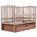 Детская кроватка Babyroom Веселка c маятником и ящиком бук натуральный