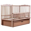 Детская кроватка Babyroom Веселка c маятником и ящиком бук натуральный