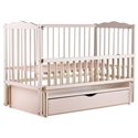 Детская кроватка Babyroom Веселка c маятником и ящиком слоновая кость