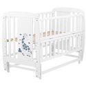 Детская кровать Babyroom Жирафик маятник с откидным боком DJMO-02 бук белая