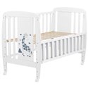 Детская кровать Babyroom Жирафик с откидным боком и колесами DJO-01 белая