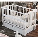 Детская кроватка Babyroom Грация c маятником и ящиком белая