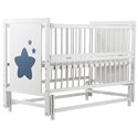 Детская кровать Babyroom Звездочка маятник с откидным боком Z-02 бук белая