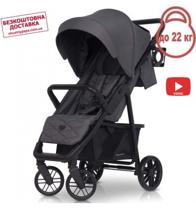 Прогулянкова коляска Euro-Cart Flex Black Line Iron графітова